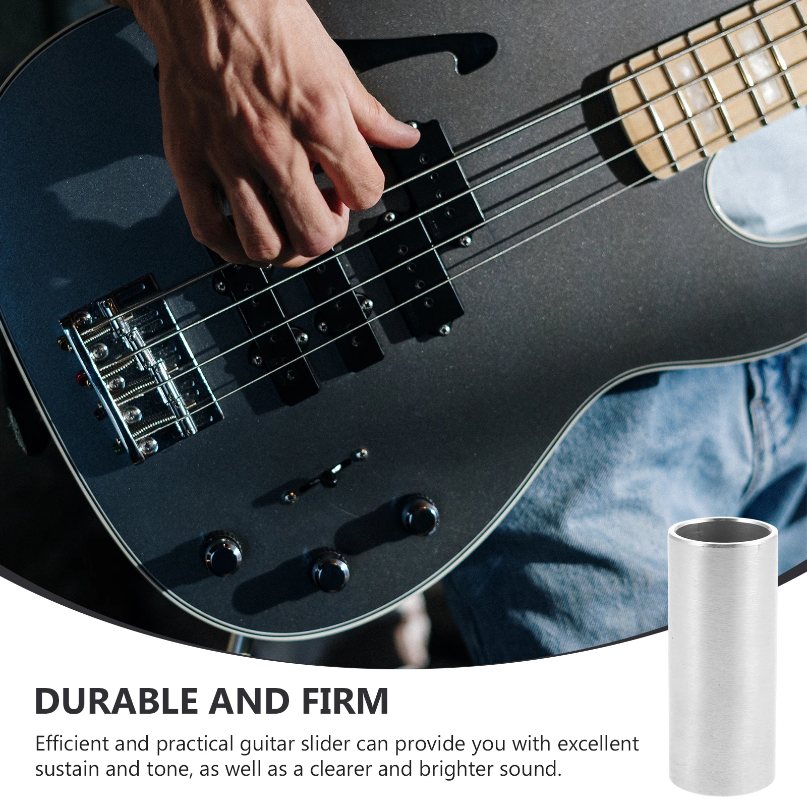

Electric Guitar Slider Bright Sound Metal Universal Bass Steel Stainless Stick Professional