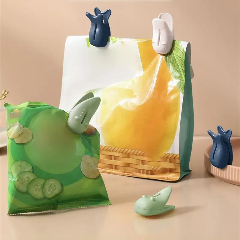 Snack Bag Clips Sealing Clip Serrated Food Storage Sealing Clip 3pcs Cute Food Bag Sealing Clips Tight Sealing Bag Clips For