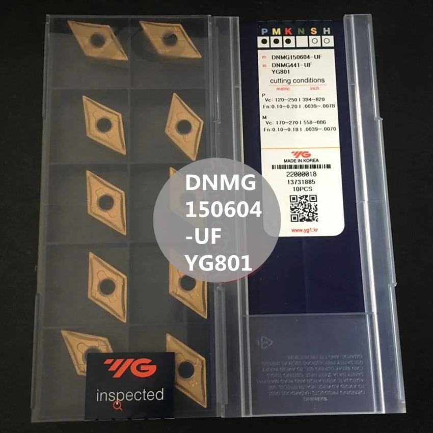 

YG-1 DNMG150604-UF DNMG150608-UG DNMG150612-UR YG801 Carbide Insert DNMG Inserts