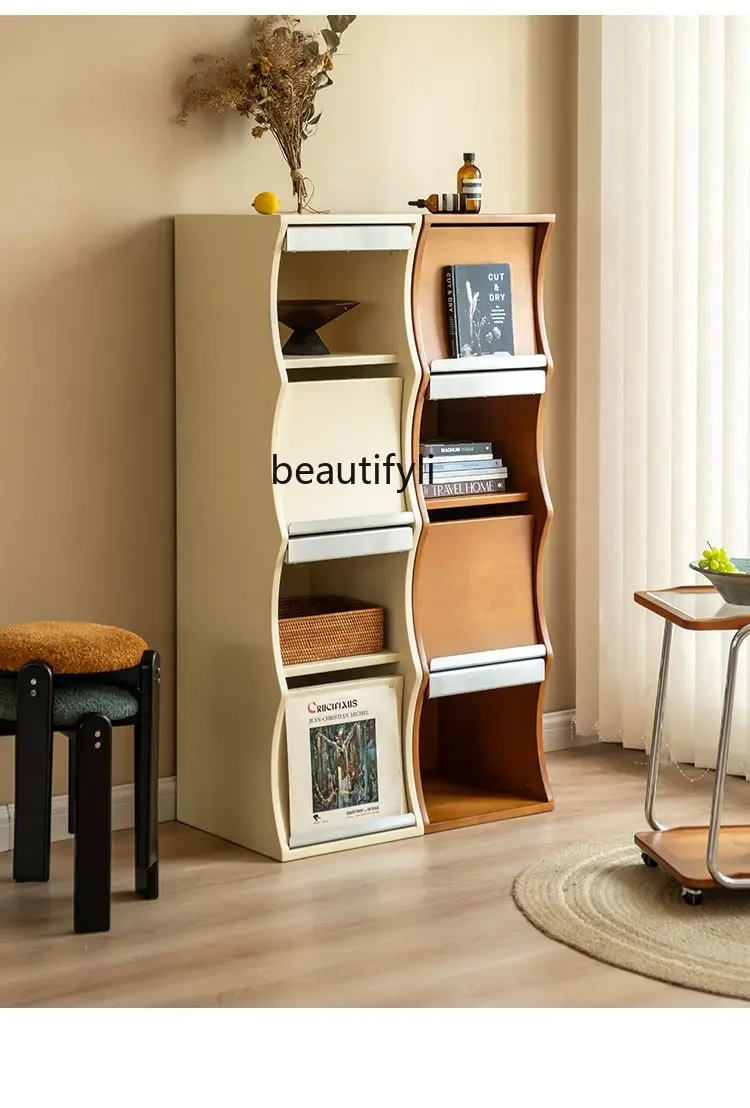 

Arc Cabinet Mid-Ancient Solid Wood Display Side Cabinet Retro Porch Storage Short Book Chest of Drawers drawer furniture