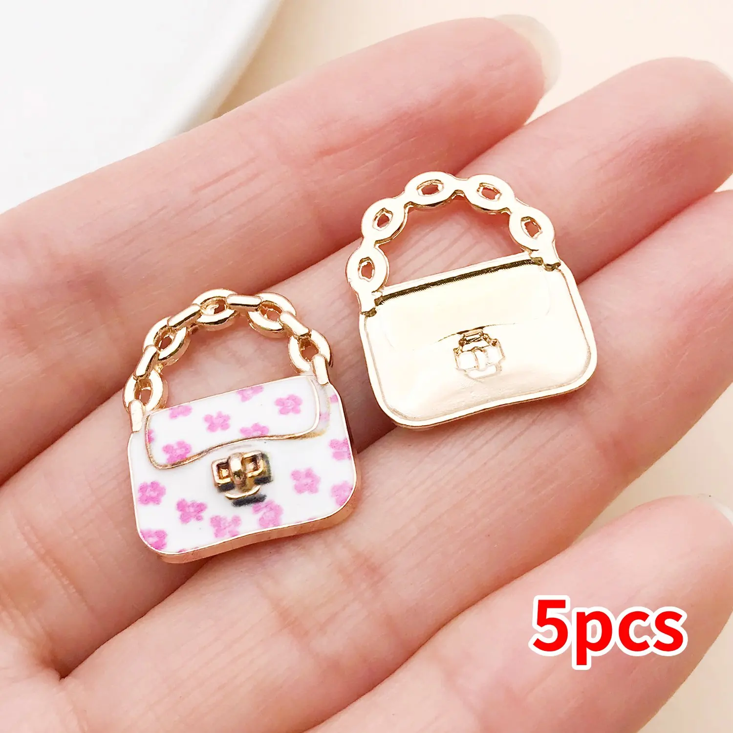 5/10 Stück 20x16mm bunte Emaille-Handtaschenanhänger für DIY-Halsketten, Armbänder, Ohrringe, Schmuckherstellung, Schlüsselanhänger-Zubehör