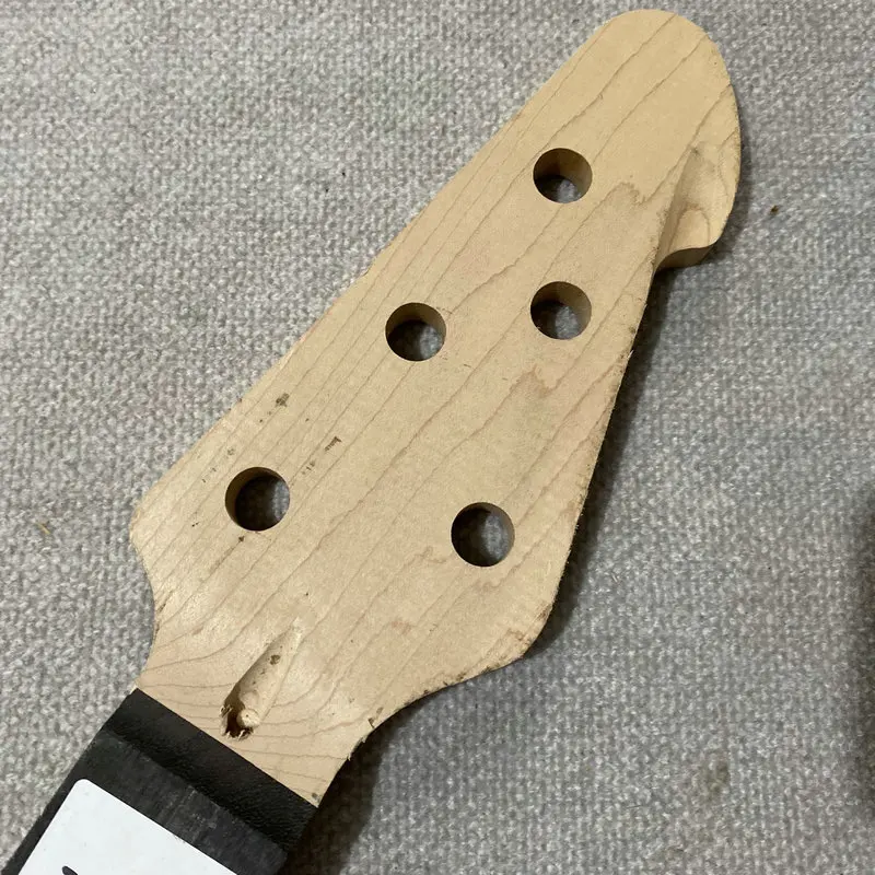 EN318 5 String Electric Bass Genuine and Original Peavey Unfinished Bass Neck Maple+Rosewood No Frets for DIY with Damages