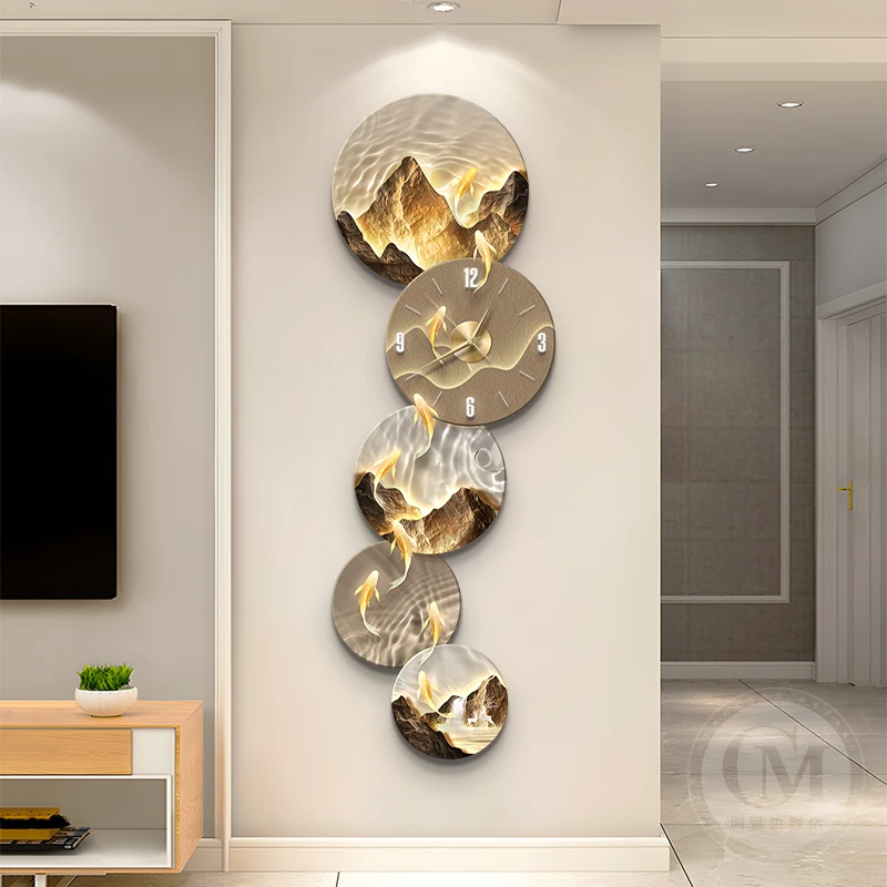Orologi da parete a LED silenziosi Arte murale Interni di grandi dimensioni Soggiorno Orologio da parete di lusso Estetica Orologio Da Parete Decorazione della casa