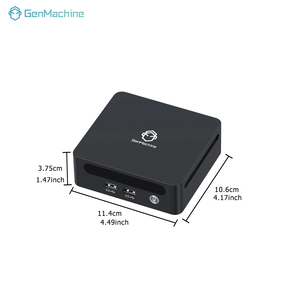 GenMachine AMD Ryzen 5 5600H Mini PC Windows 11 Max Supporto 64 GB 3200 Mhz RAM WIFI6 Desktop Computer da ufficio PC da gioco