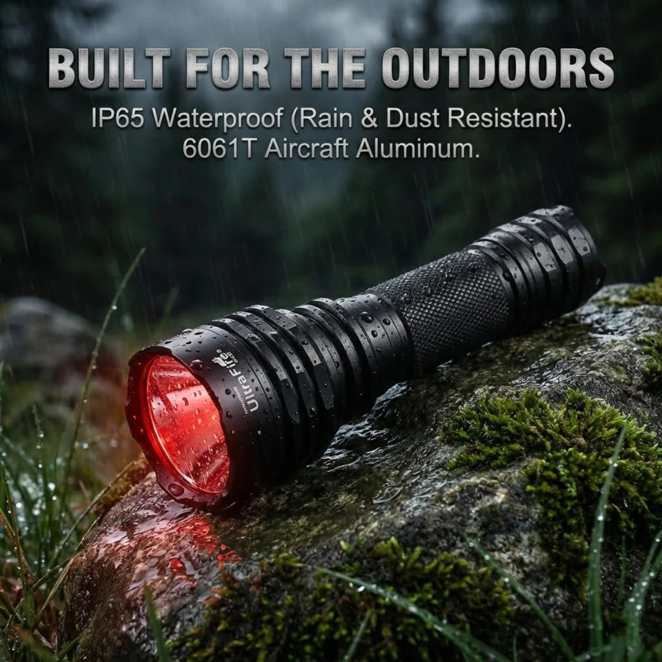 UltraFire R-C8 Red LED Hunting Flashlight 350 Lumens