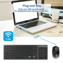 Wireless Slim Keyboard and Mouse Set with Multilingual Keys #6