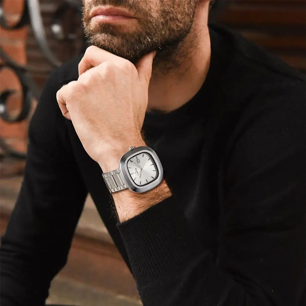 KETTA موضة جديدة ساعات ترفيهية للرجل مضيئة التقويم وظيفة مربع الهاتفي مقاوم للماء ساعة كوارتز رجالية reloj hombre