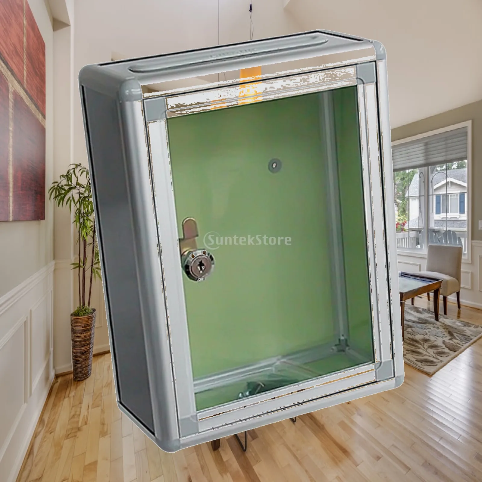 Wall Mounted Mailbox Mail Box Metal Newspaper Letterbox Letterboxes for Office Outdoor Porch Commercial Use Decor