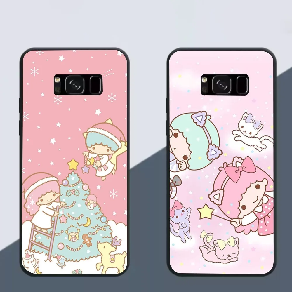 S-sanrio L-little Twin S-stars Phone Case For Samsung Galaxy A52 A12 A51 S21 Edge S22ULTRA S23 S20LITE Plus Ultra Black Cover