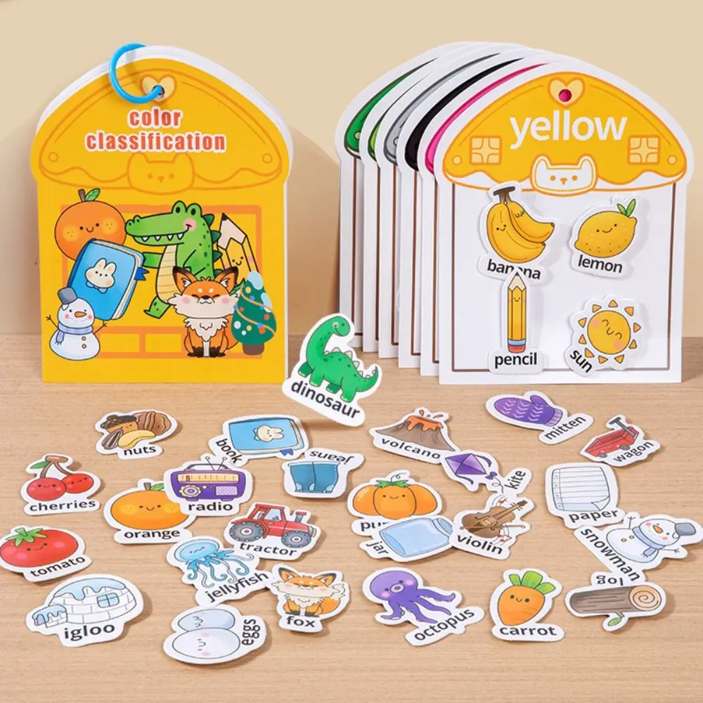 

Многократная наклейка Монтессори, тихая занятая книга, образование, познавательная бумага, набор материалов для самостоятельной пасты, сделай сам, мультфильм