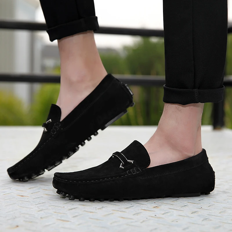 casual Leather shoes men Autumn loafers soft italian leather flats Men Business Formal Shoes Comfortable Men Shoes image 4