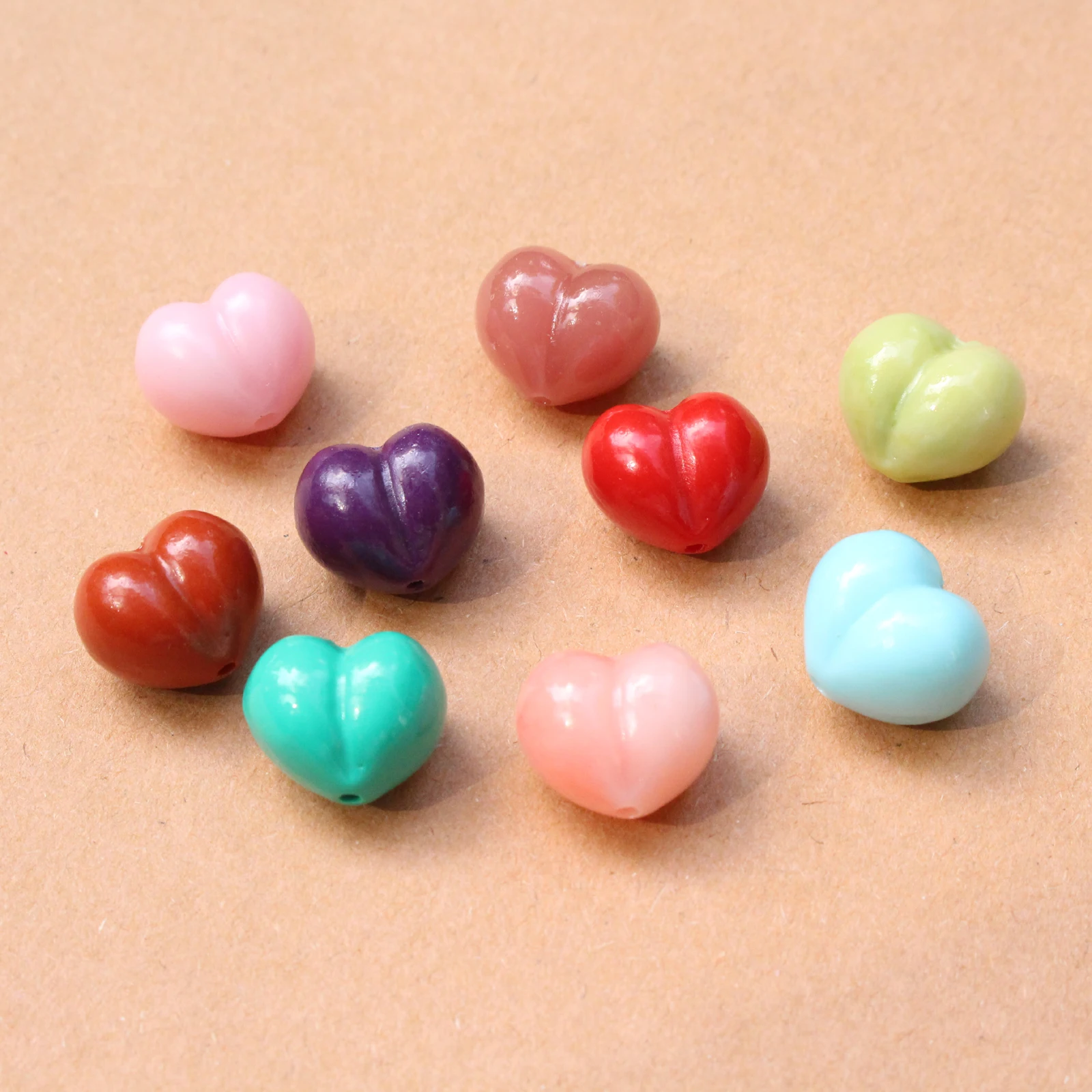 13*15mm Artificial Coral Heart Shape Mix color Loose Beads  Making DIY Bracelet Necklace Earrings Accessories Red