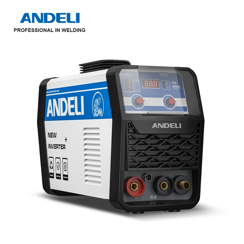 ANDELI-máquina de soldadura TIG de 220V, 180A TIG/ARC 2 en 1, soldador inversor de CC, bricolaje, equipo de soldadura para principiantes