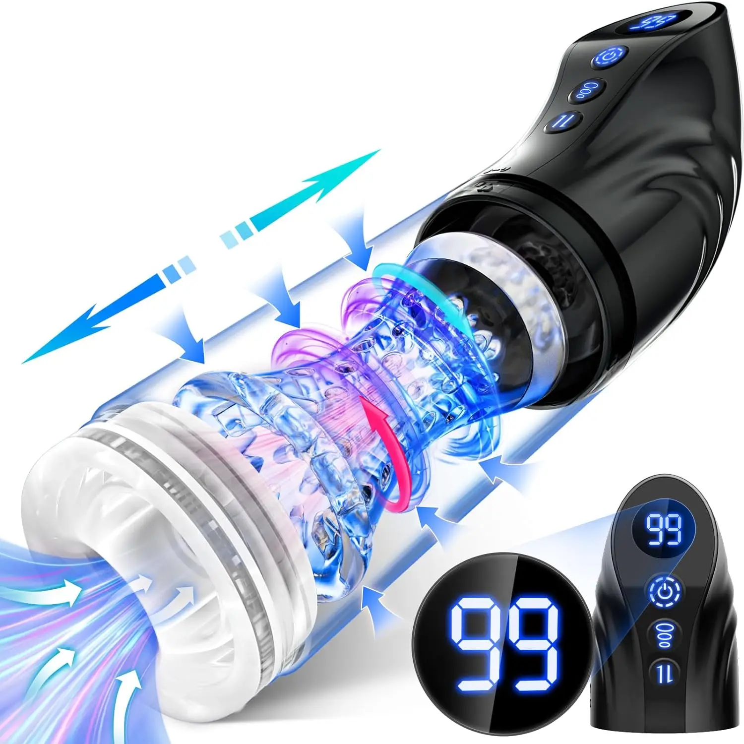 mens flashlight sex toy The Handy – Automatic interactive stroker main image 0