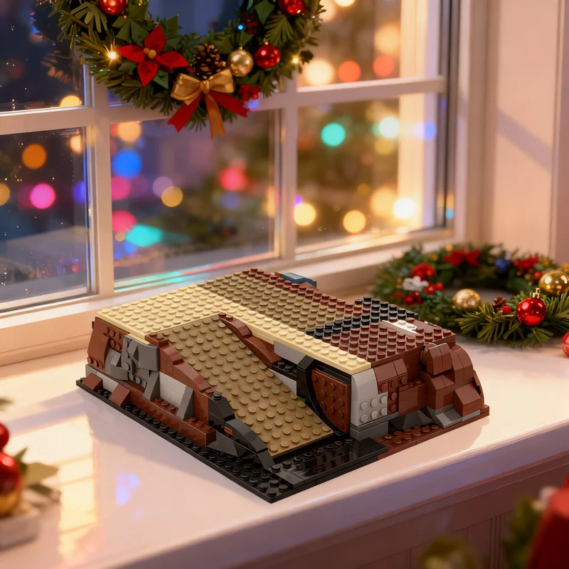 ชุดตัวต่อ MOC ฐานยกสูง 605 ชิ้น รุ่น Creator 3 1 ของขวัญคริสต์มาส ตัวต่อสถาปัตยกรรม ประกอบเอง DIY ของเล่นสร้างสรรค์