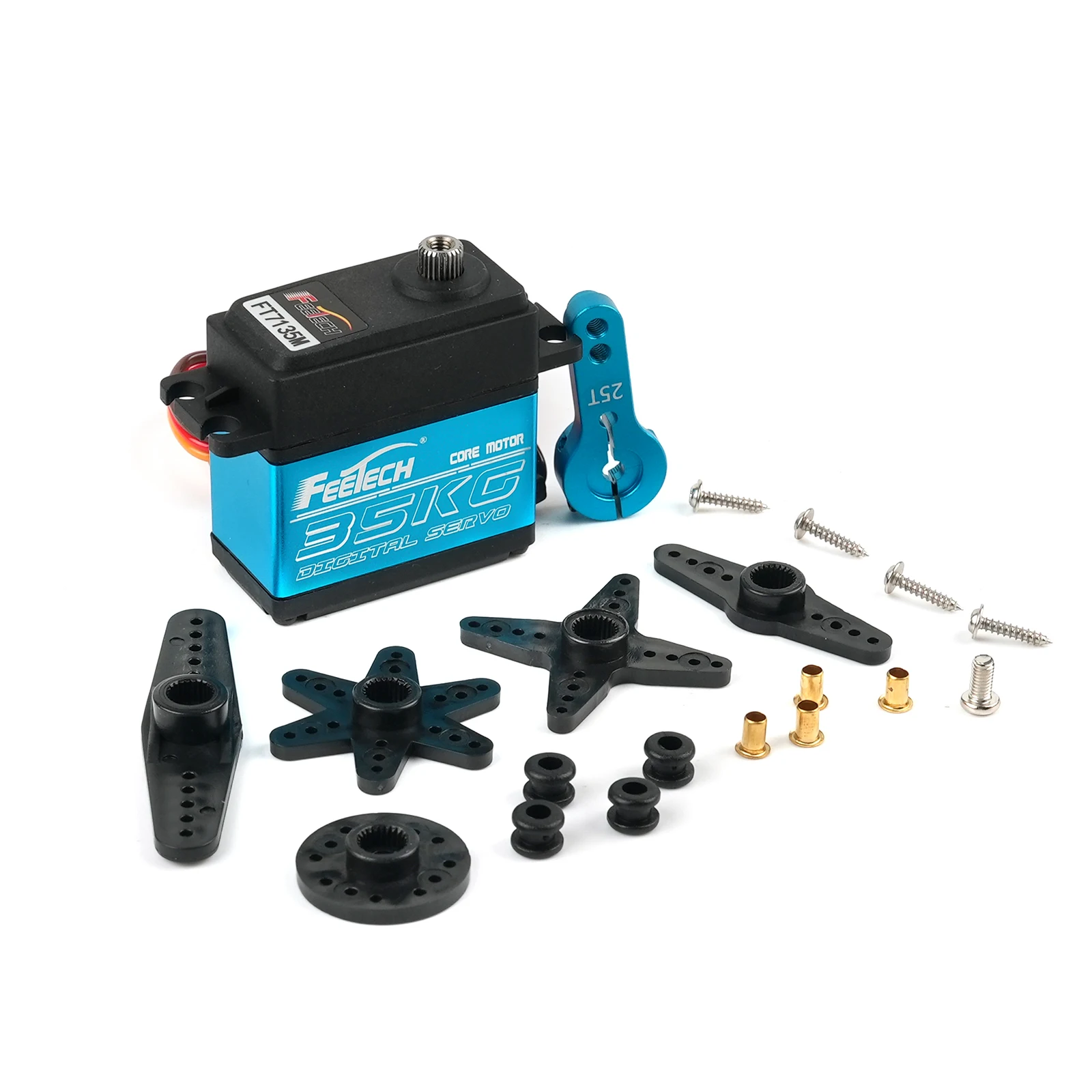 Feetech 35KG 7.4V FT7135M Alto Par 180 °   Servos RC Motor Servo Digital de engranaje de Metal para coches 1/8 1/10 Robótico/helicóptero sobre orugas