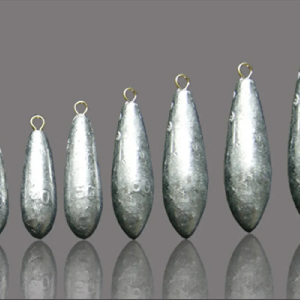 10 Pcs Pendant Willow Leaf Lead Pendant Ring Loyal Lead Pendant Sea Fishing Hanging Ring Leader Rafting Fishing Gear