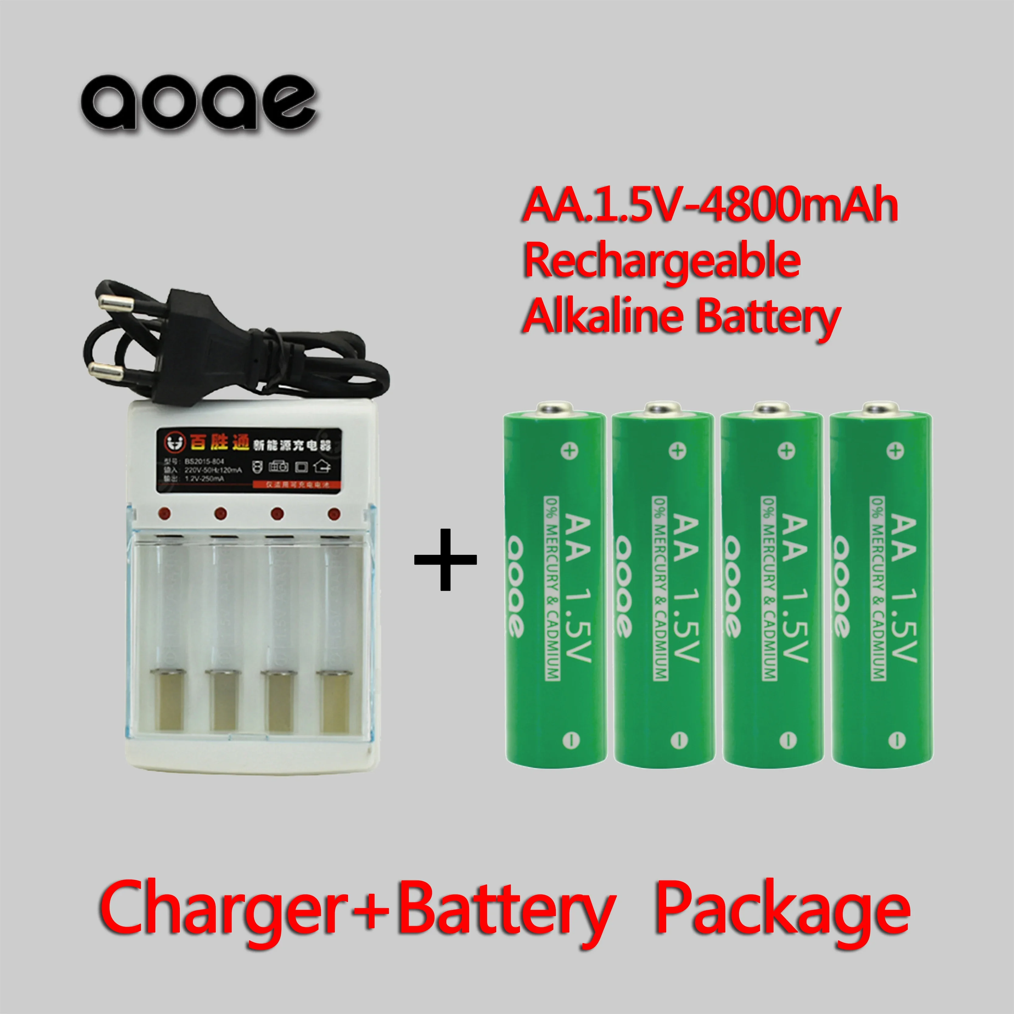 Batterie aste AA avec chargeur, adaptée à la télécommande jouet, plus de produits de développement, 100% mAh, 4800 V, tout neuf, 1.5