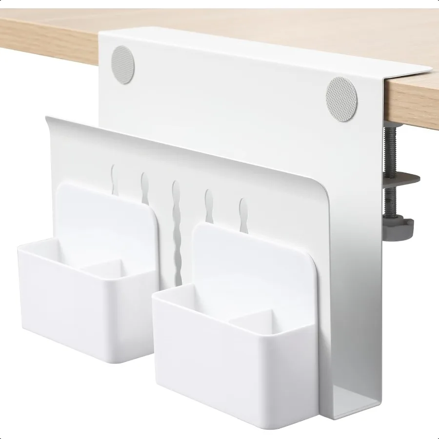 

Desk Side Storage Under Desk Laptop Mount Table Side Hanging File Organizer No Drill Clamp On Cable Management Tray Laptop Hold