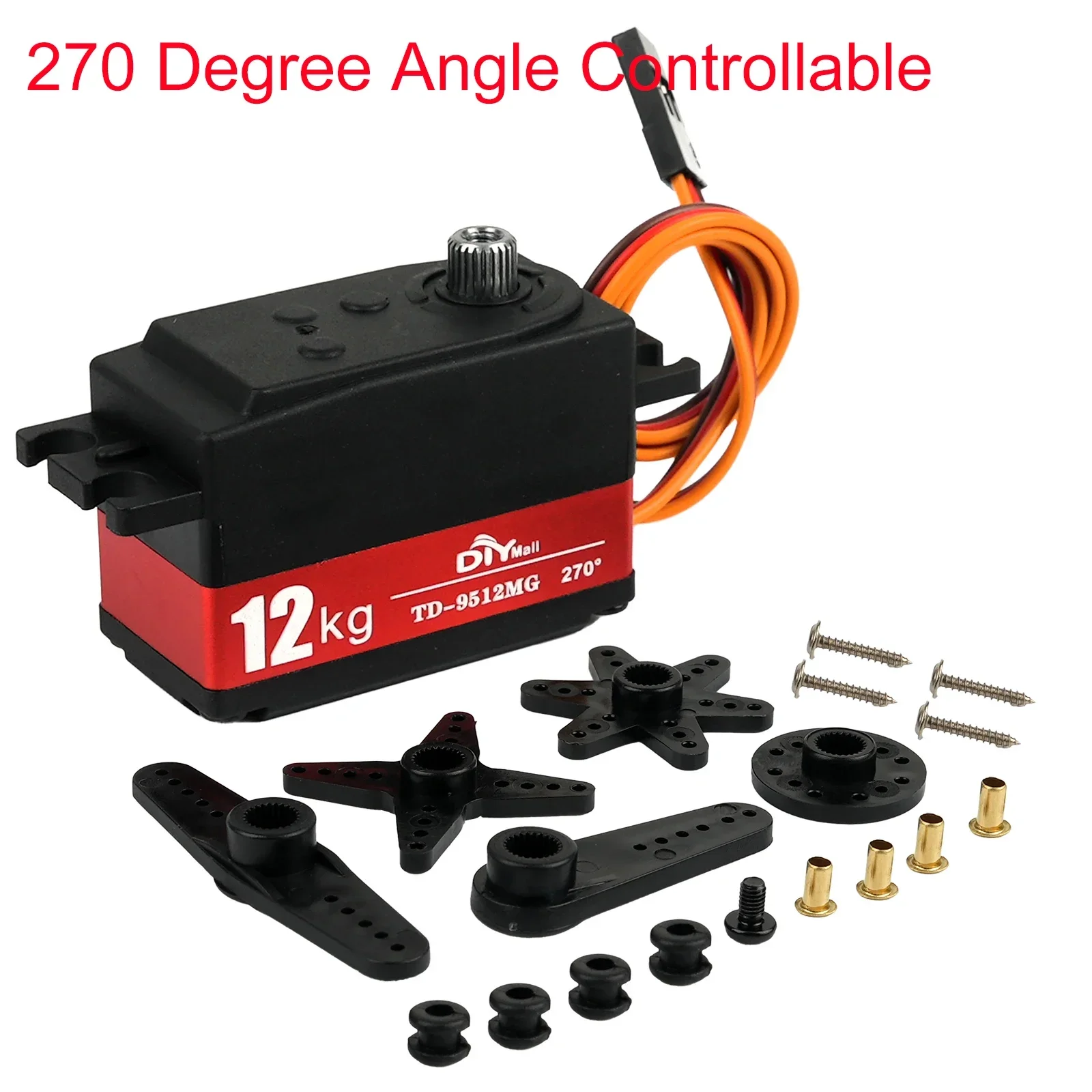 12 kg digitales Servo TD-9512MG Halbmetall 4,8 V-7,4 V Lenkgetriebe 180/270/360 Grad für RC Auto 1:8 1:10 Drift Car Flat Runner