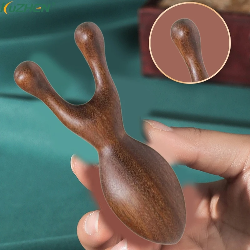 

Ant Shaped Wooden Nose Massager Promote Blood Circulation Point Pedicure Lifting Therapy Massager Nose Guasha Tool Face Board