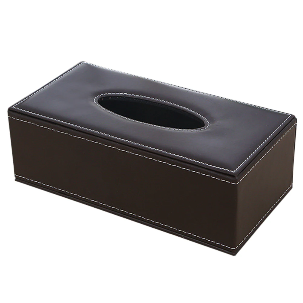 Household Waterproof Paper Box Holder Napkin Antimoisture Rectangular PU Leather Large Tissue Case Practical Storage Supplies