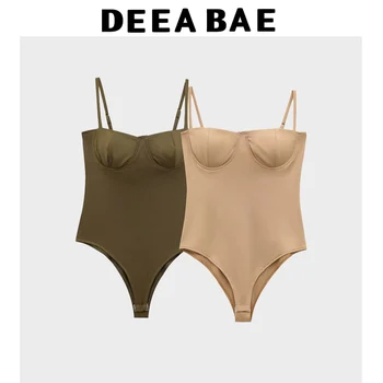DEEABAE สาวเผ็ดกับเบาะหน้าอก Camisole Jumpsuit ผู้หญิงสไตล์ใ...
