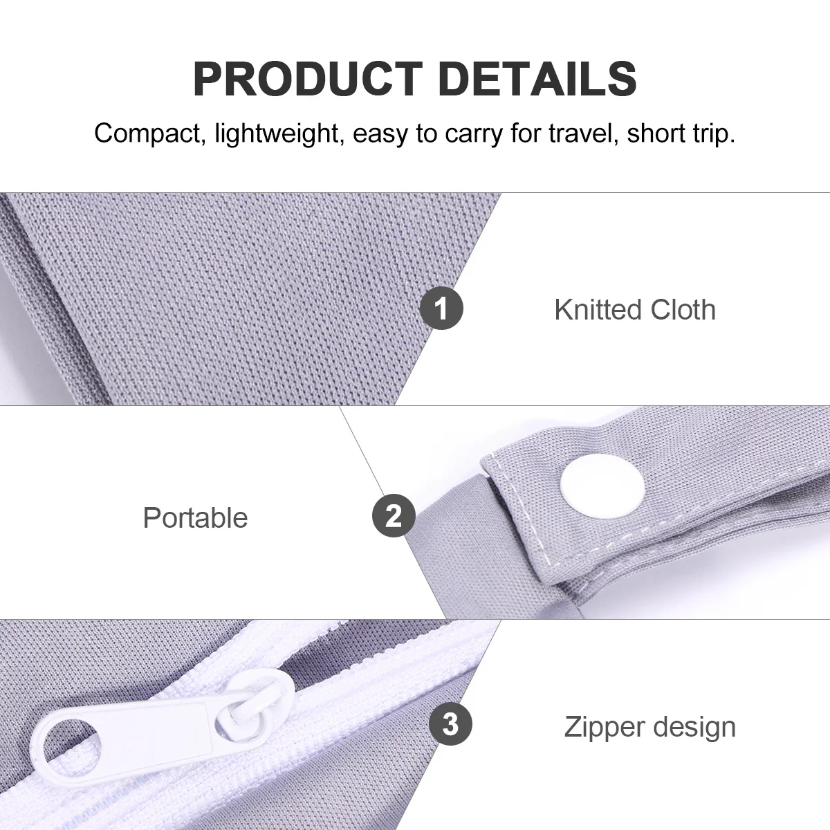 حقيبة حفاضات مقاومة للماء خفيفة الوزن وصغيرة الحجم ومنظم بسحاب من مادة ممتازة لأكياس تخزين الأطفال #5