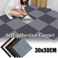 5/10pcs 30x30cm Self Adhesive Carpets Floor Tiles Sticker Square Rugs Peel and Stick Mat DIY Flooring for Dining Room Bedroom 