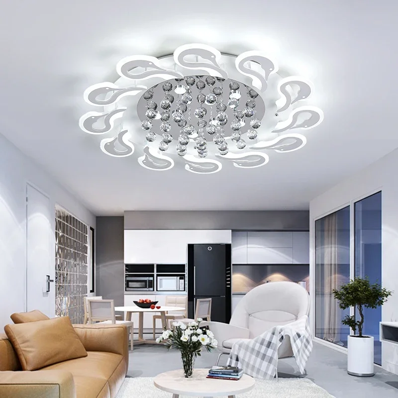 LED ceiling light fixture with remote controller modern chandelier  lamp  for living room luminarias
