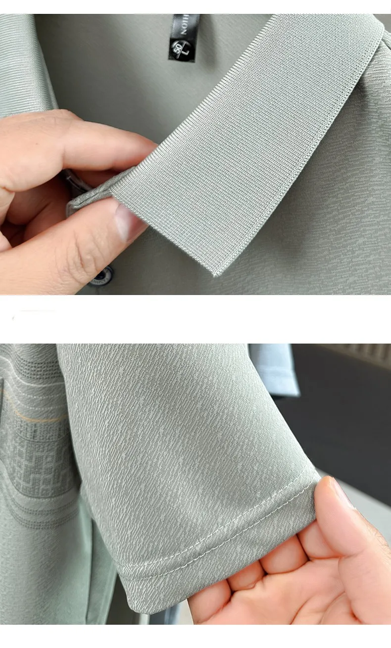Einzigartiges bedrucktes Kurzarm-Poloshirt für Herren, modische Tasche, hochwertiger Komfort, atmungsaktiv, Sommer, neues Business-Casual-T-Shirt – Detail 15