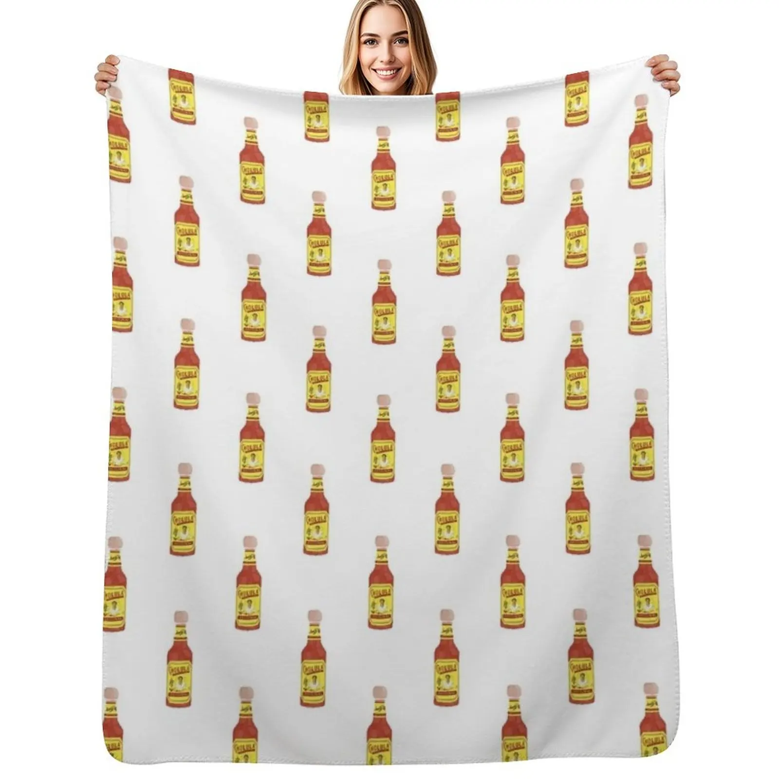 Let's get spicy! Mexican Hot Sauce Throw Blanket Soft Cozy Blanket for Pet Kids Adults