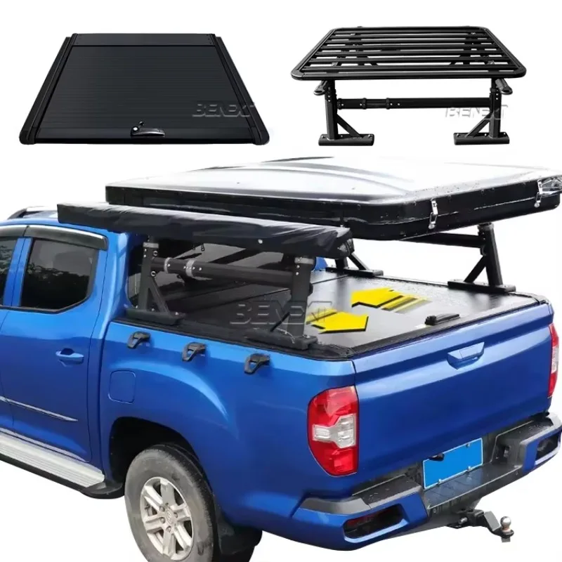 Barra Antivuelco Deportiva de Aleación de Aluminio STLF Benext NP300 para Camioneta Amarok 4X4 con Portaequipajes y Fácil Instalación