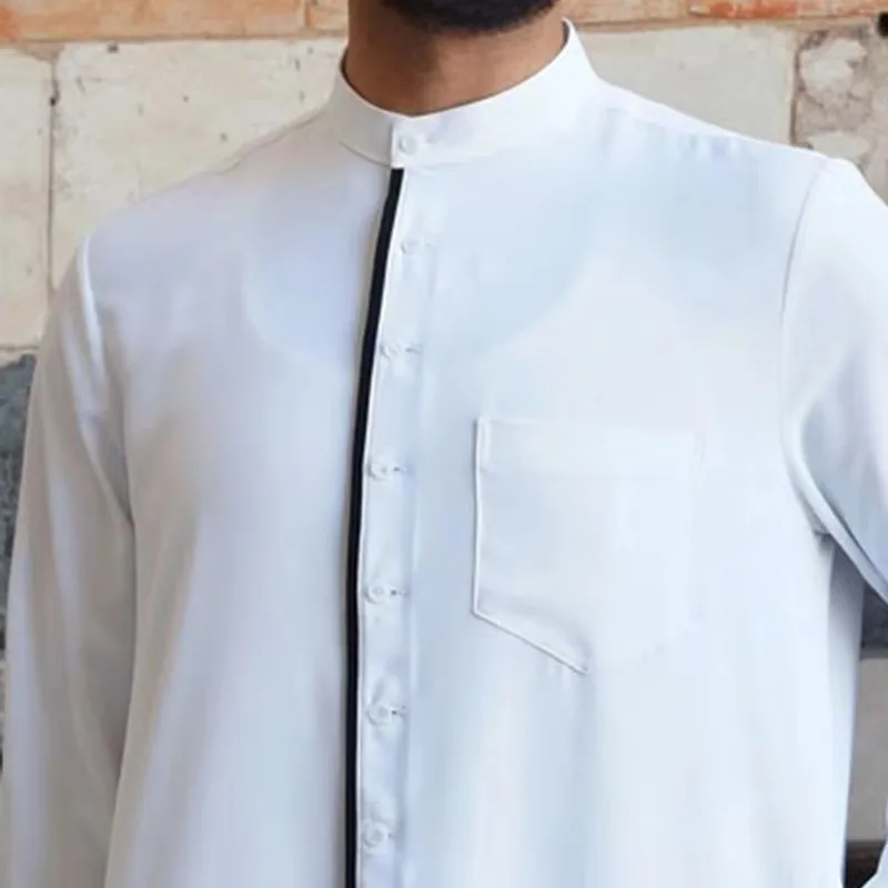 Jubba Thobe Per Uomo Abbigliamento Musulmano Islamico Moda Marocchino Arabo Saudita Dubai Omã Adulto Inverno Lungo Plus Size Caftano Casuale