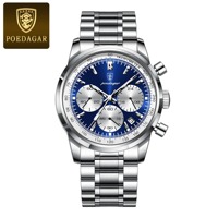 POEDAGAR Luxury Brand Men Watch Waterproof Luminous Chronograph Date Wristwatch Man Stainless Steel Sport Male Quartz Watches