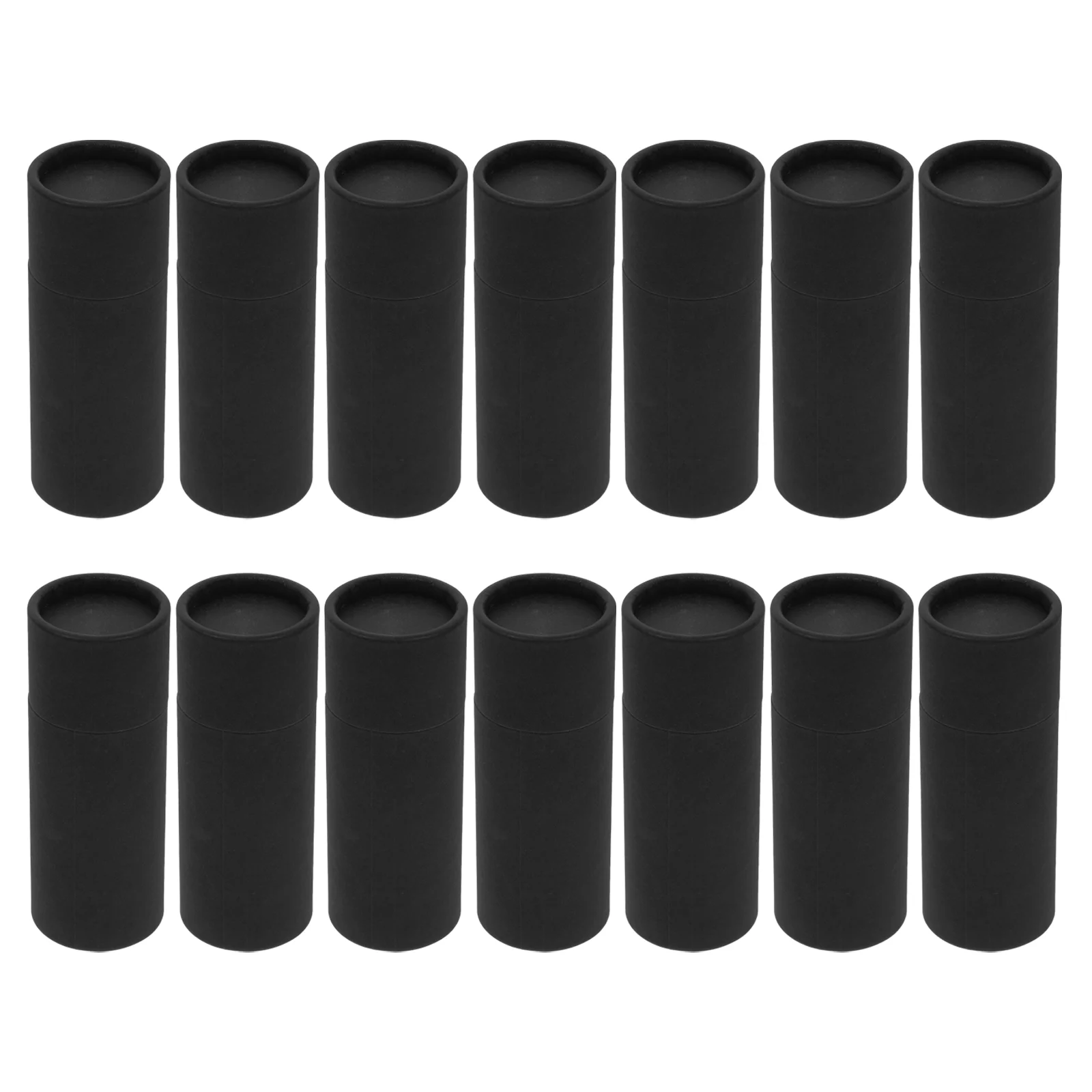 15 Pcs Paper Tube Box Cardboard Paperboard Tubes Incense Stick with Lid Containers Mache Boxes Lids Packing Black