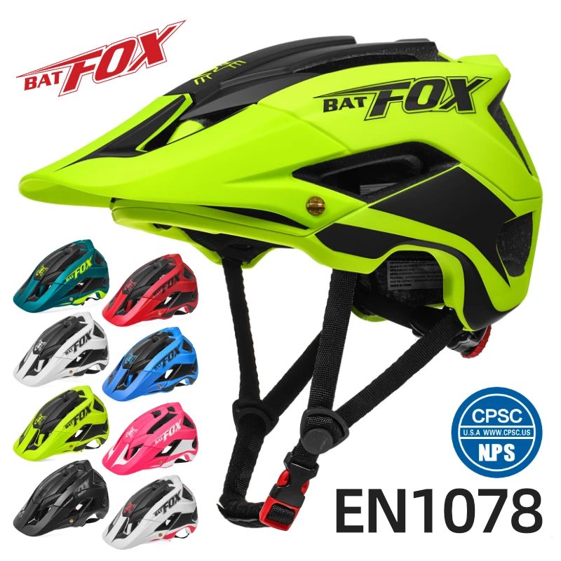 

BATFOX Men’s Green Bike Bicycle Helmet Integrally-Molded Ultralight Cycling Road Mountain Bike Helmet