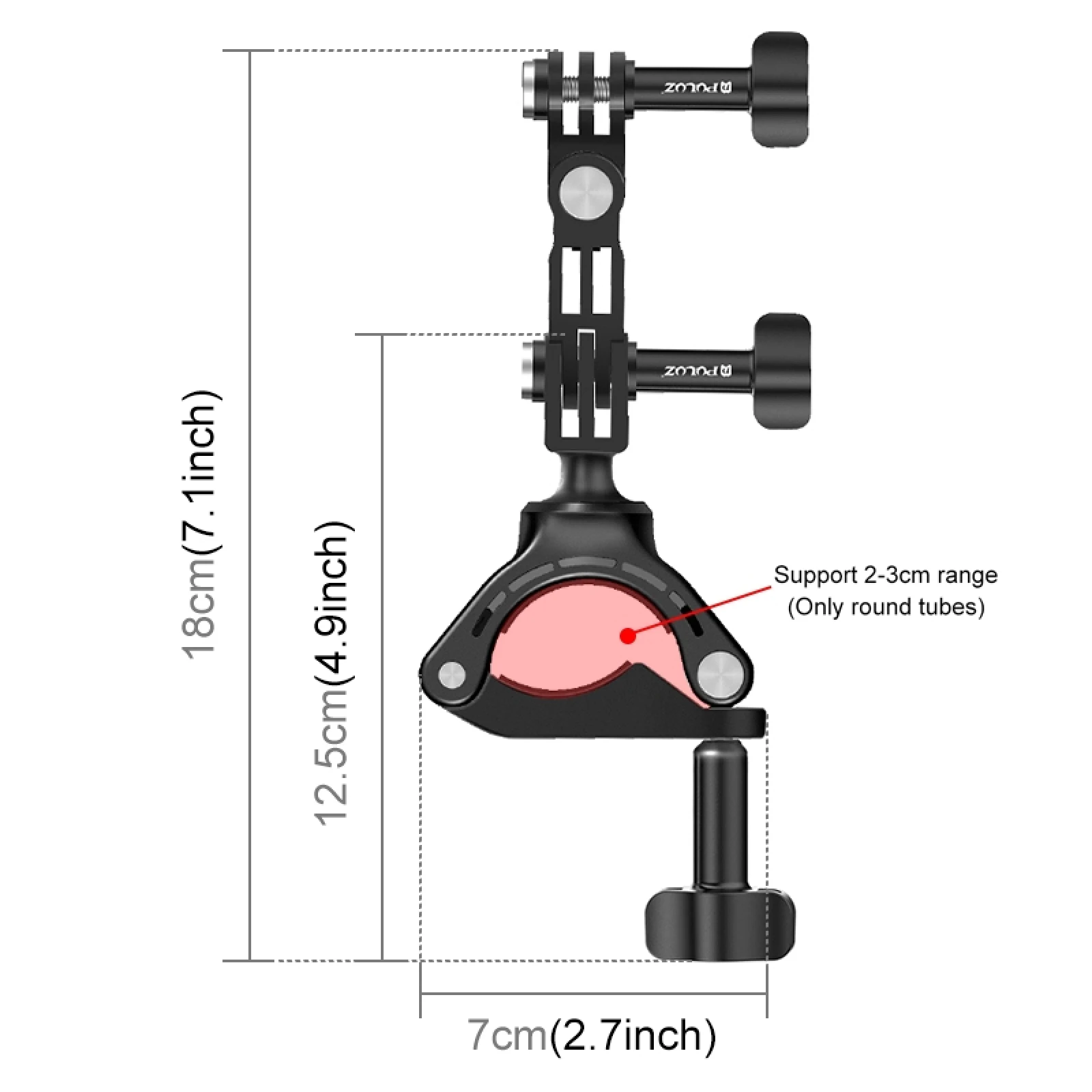 PULUZ Bike Cycling Bracket Mount with Phone Clamp For Phone & Sports Camera Accessories