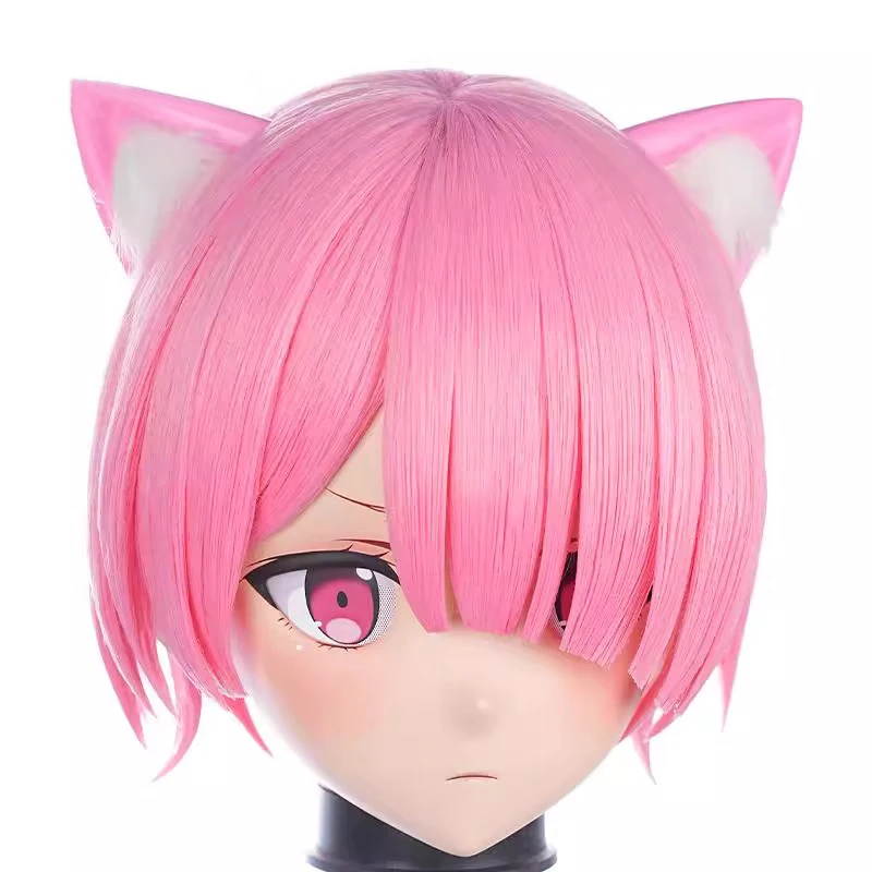 อะนิเมะแถบคาดศีรษะเต็มล็อคปรับแต่งเต็ม Crossdress ตุ๊กตาหญิง/สาวหน้ากากการ์ตูน KIG เกมคอสเพลย์ Kigurumi หน้ากาก BJD