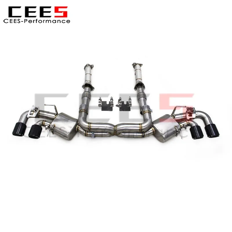 

cees Supercar Catback Exhaust System for 2019-2023 Chevrolet CORVETTE C8 Escape Exhaust Pipe Muffler with SS304 Downpipe