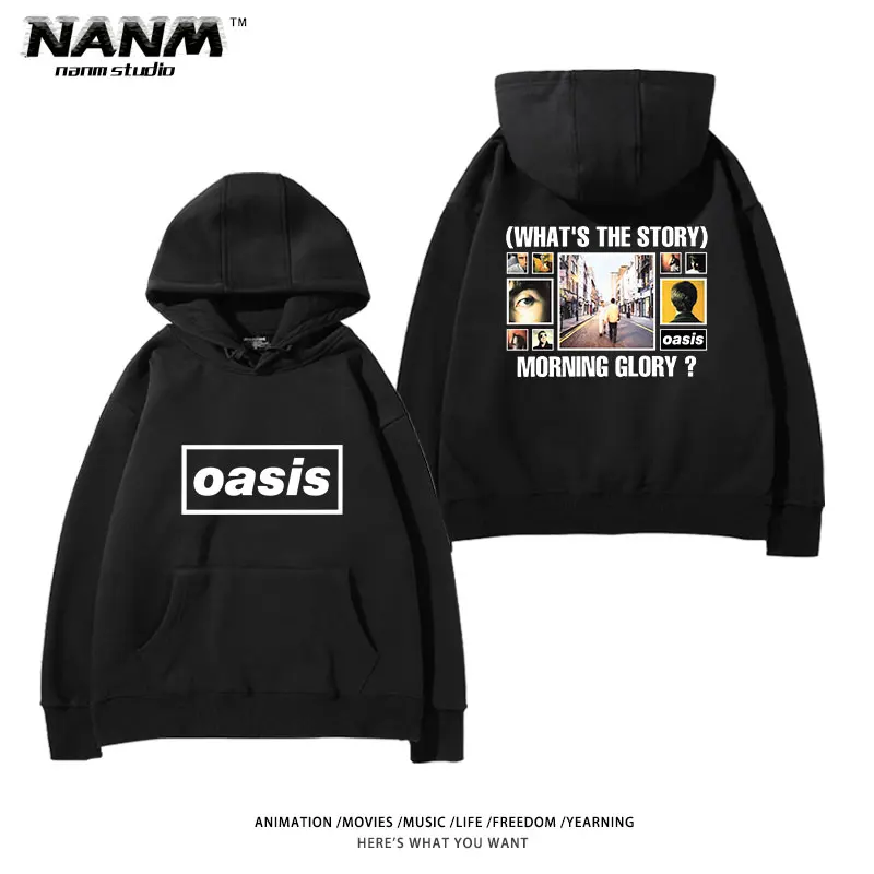 

The Hooded Sweatshirts of The European and American Oasis Band for Both Men and Women Are A Trendy British Rock Top Trend