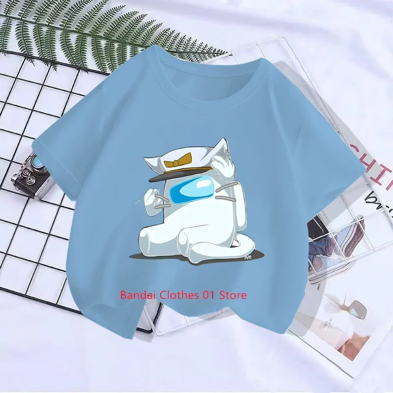 2025 among drip T-Shirt vintage summer clothes anime clothes boys girls graphic kid t shirts 4-14Years