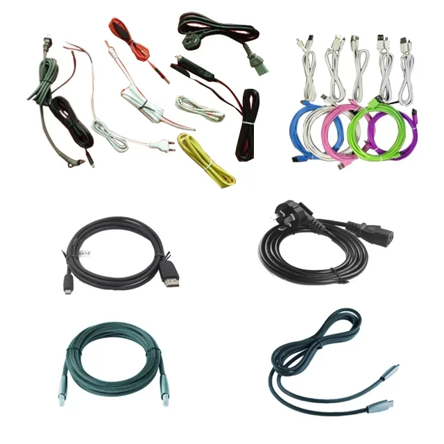 Semi auto power cord USB data cable video cable headphone cable twist tie wire machine