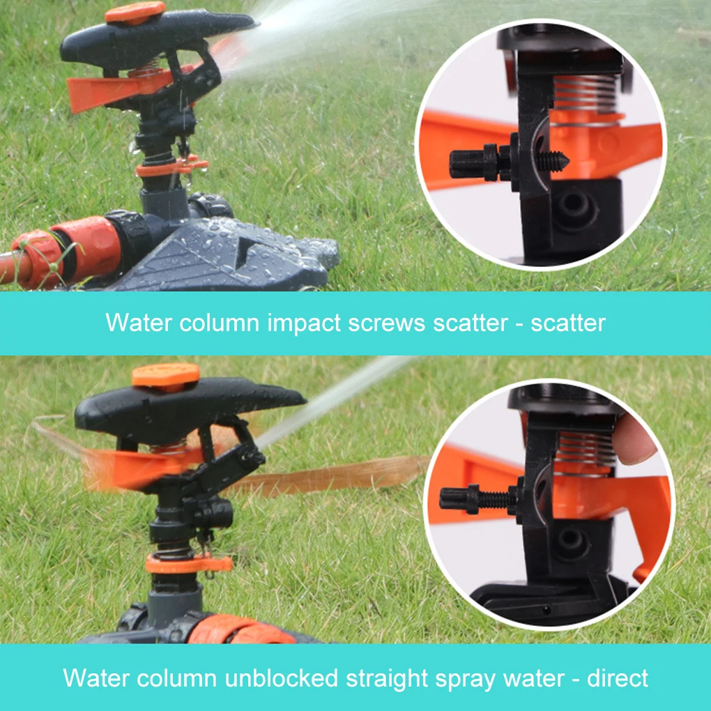 Orange Degree Automatic Nozzle Orange Automatic Watering Easy Efficient Large Lawn Sprinkler Hose Degree Range