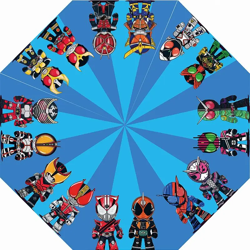 

Зонт Kamen Rider с рисунком аниме для студентов, двойной зонт-подставка, устойчивый к УФ-излучению, с теплоизоляцией и защитой от солнца