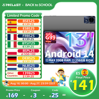 Teclast T65 Max 13 Inch Mtk Helio G99 Mt6789 Android 14 Tablet (8Gb+12Gb Expansion) 20Gb Ram 256Gb Rom 10000Mah Dual Sim 4g Lte 1920X1200 Gps Widevine L1 for Netflix