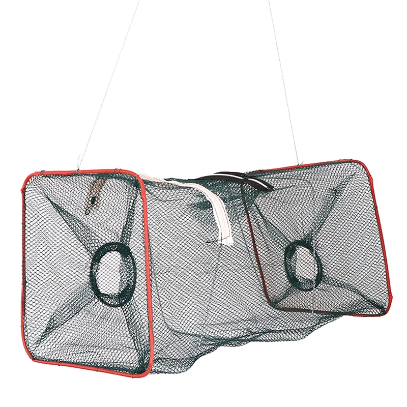 

1Pc Foldable Fishing Trap Net Cast Mesh Fish Cage Crab Shrimp Crayfish Mud Loach Small Fish Trap Mesh For Fishing Tackle
