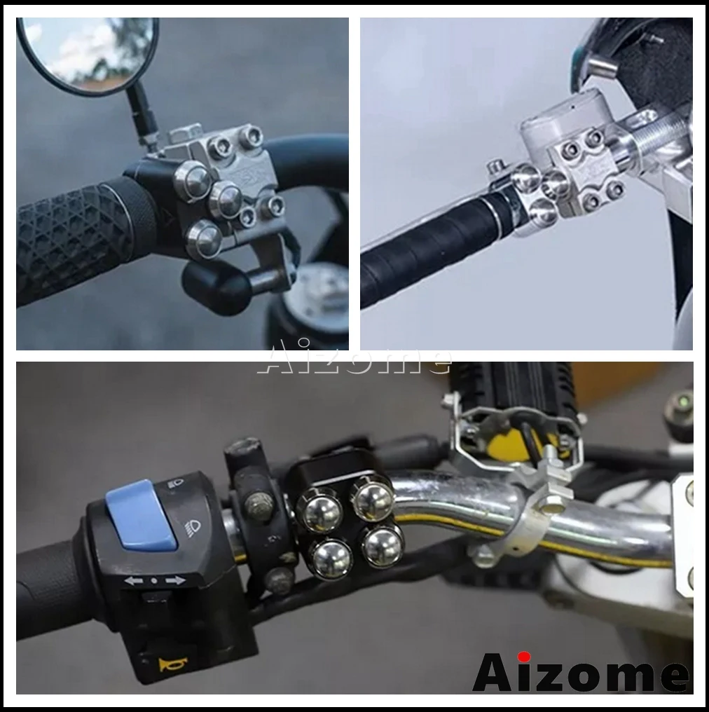 12mm Universal Motorcycle Handlebar Control Self-Locking Switch Button Replace Accessories For Harley Street Sportster Softail
