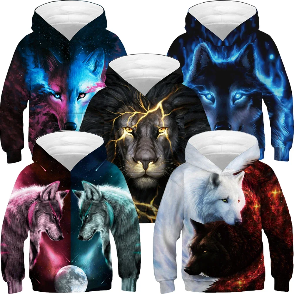 Spring Autumn A Variety of Styles Hoodies New Real Wolf 3D Hooded Sweatshirt for Man Women Clothes