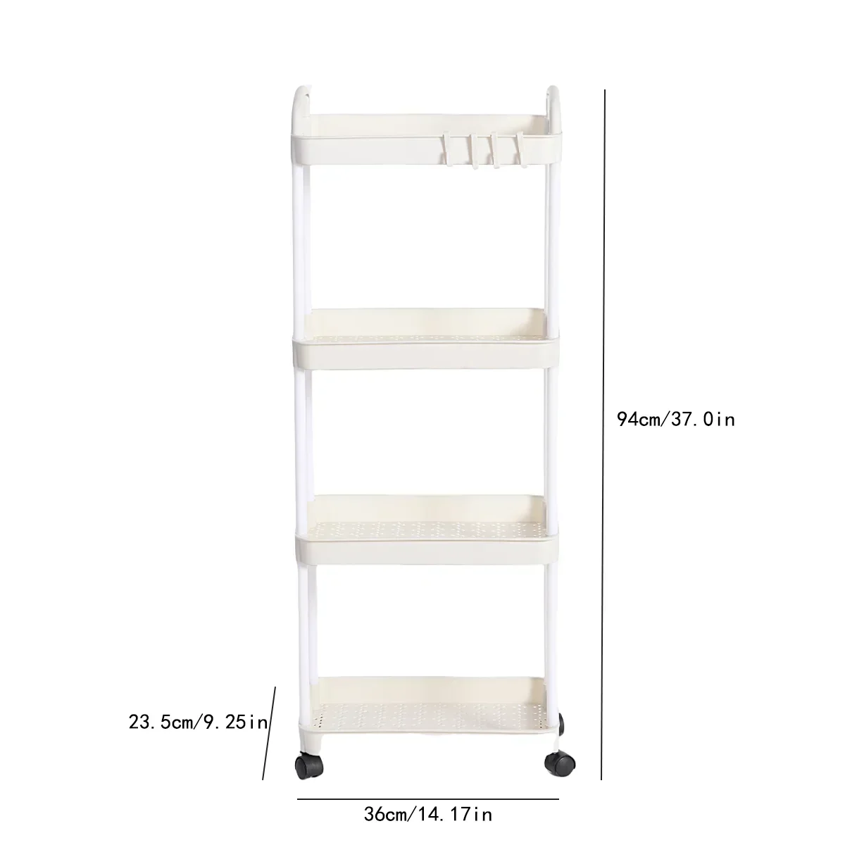 Household Multi-layer Small Cart Storage Rack Floor To Floor Kitchen Bedroom Bathroom Storage Rack Storage Rack With Wheels